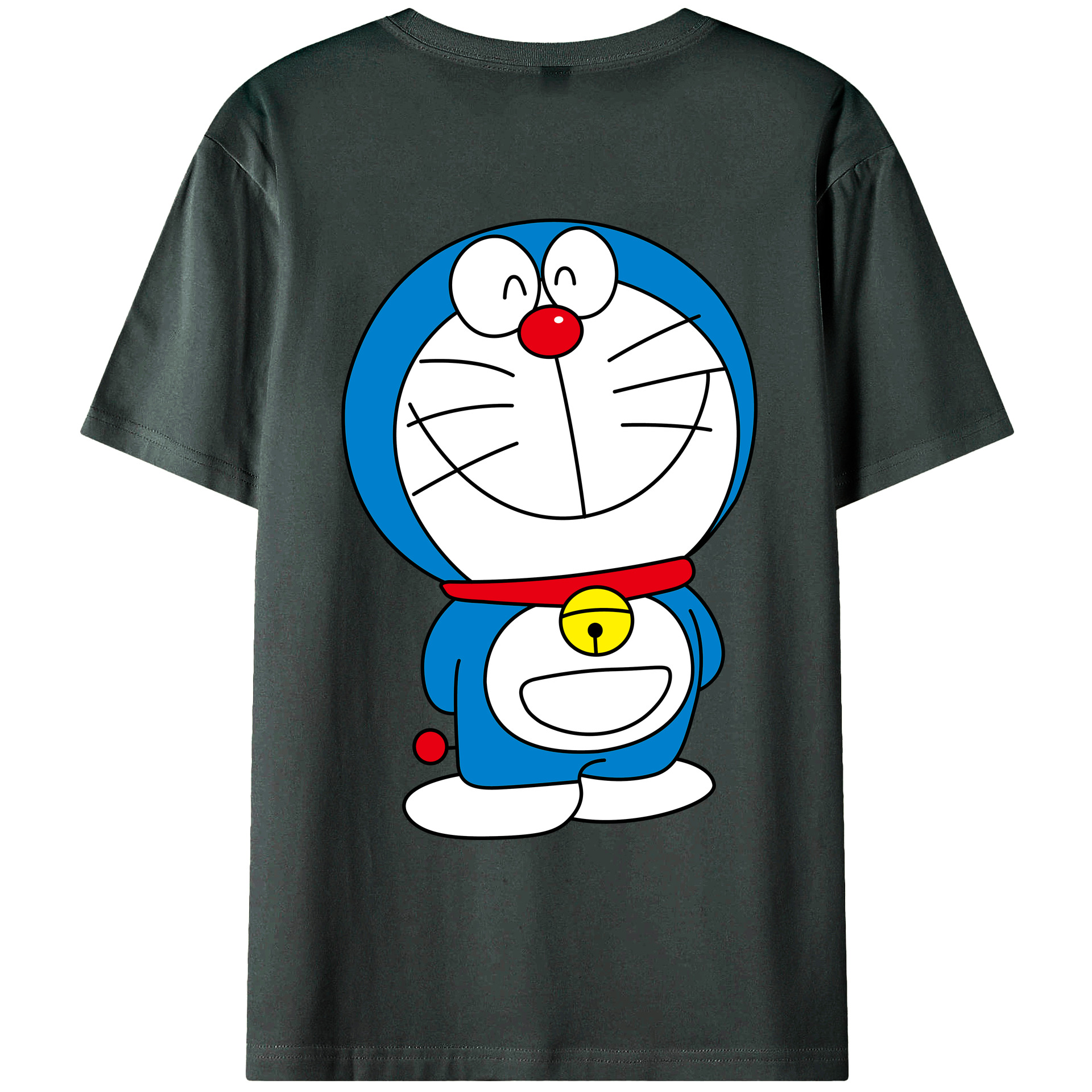（画像用） ドラえもん Doraemon 綿100％ メンズ半袖Tシャツ（バックプリント） 通気性